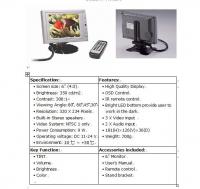 6.1吋 AV MONITOR TMD LCD inside 